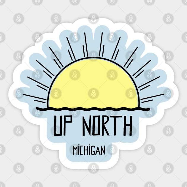 Up North Michigan Sticker by Megan Noble